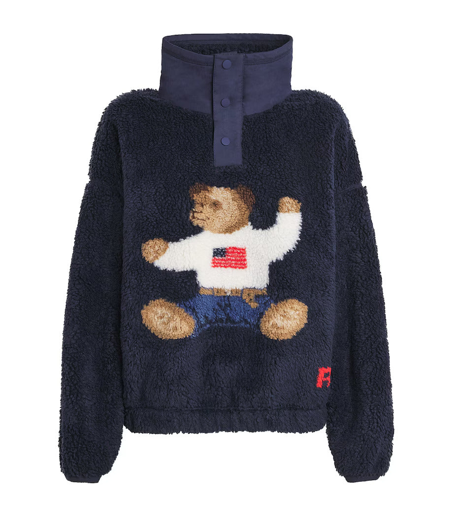 Teddy Flag Knit Sherpa