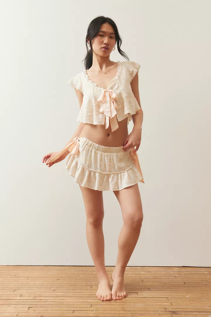 Ruffled Romance Tie-Front Set