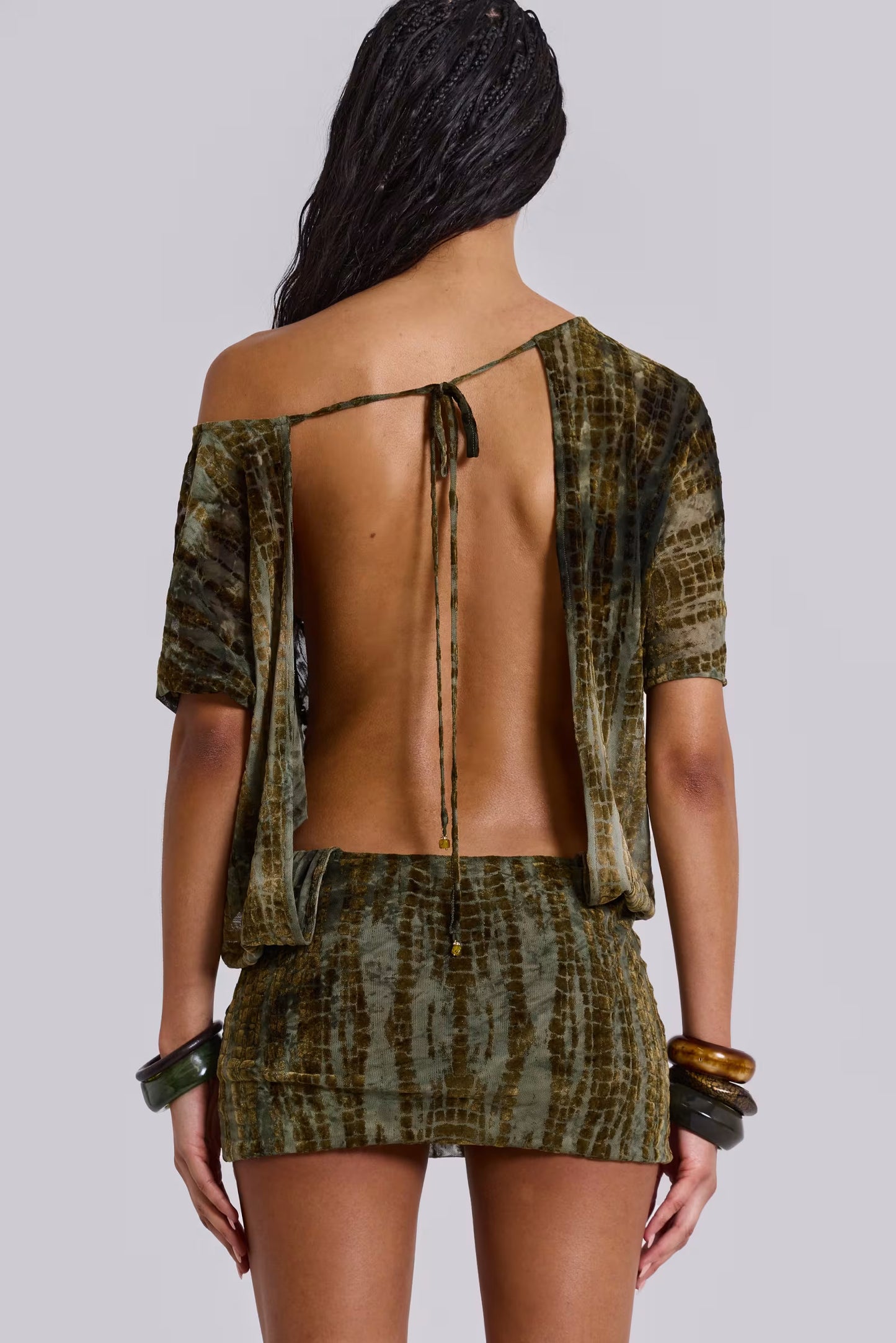 Devore Backless Mini Dress