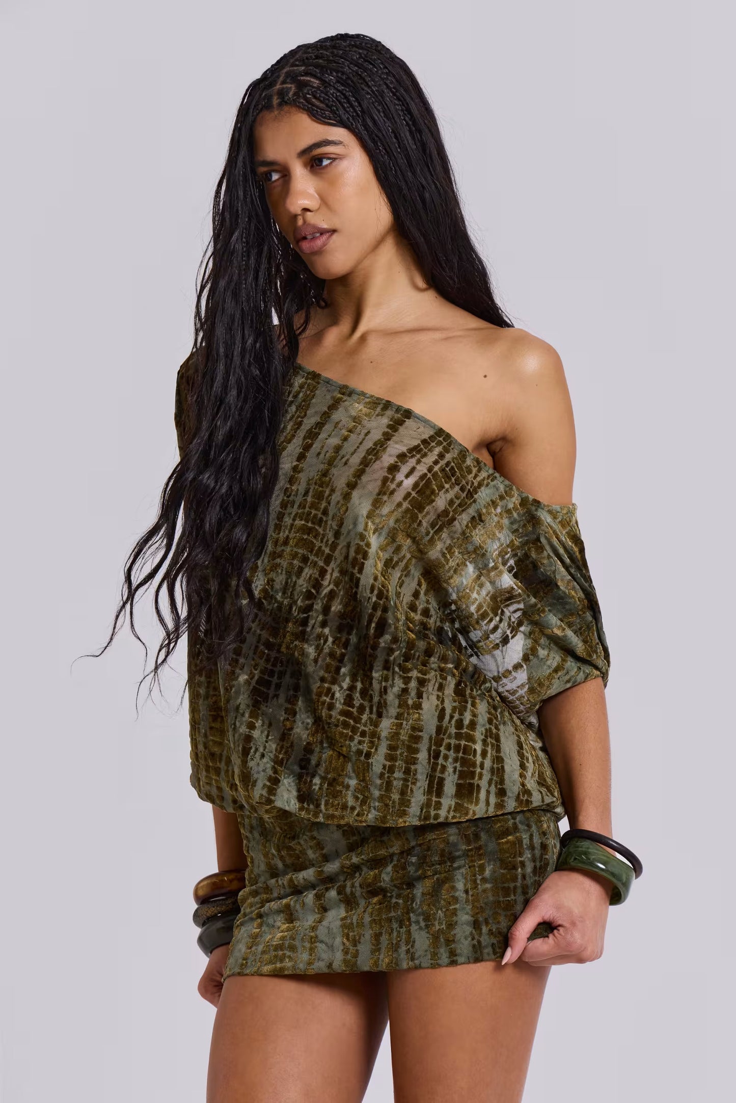 Devore Backless Mini Dress