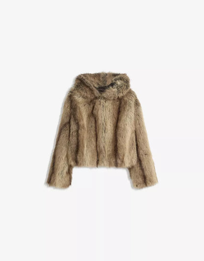 Faux Fur Hooded Jacket