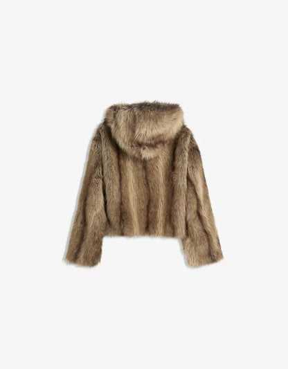 Faux Fur Hooded Jacket