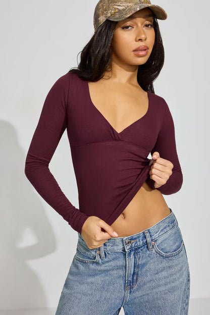 Crossover Long Sleeve Top