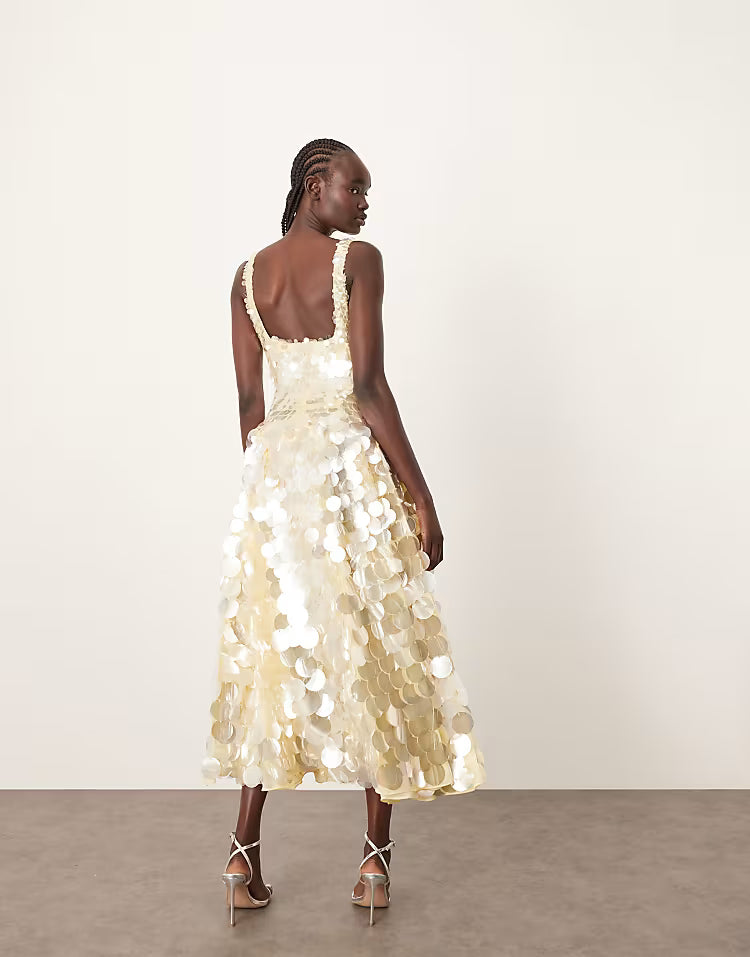 Aurelia Sequin Midi Dress