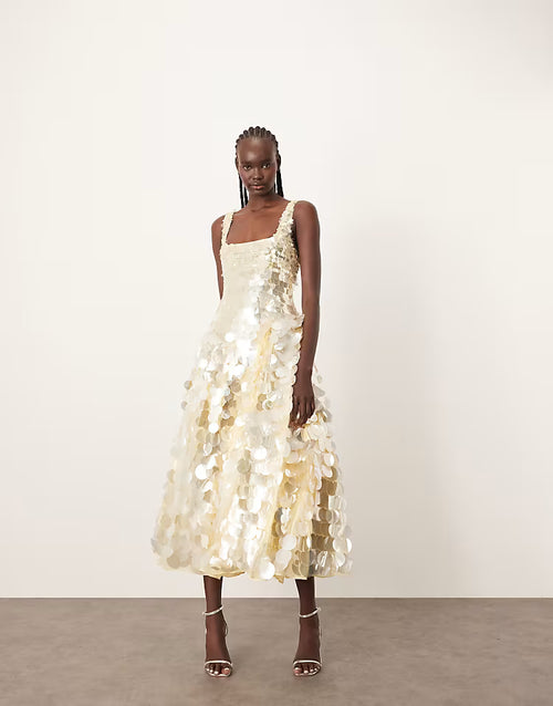 Aurelia Sequin Midi Dress
