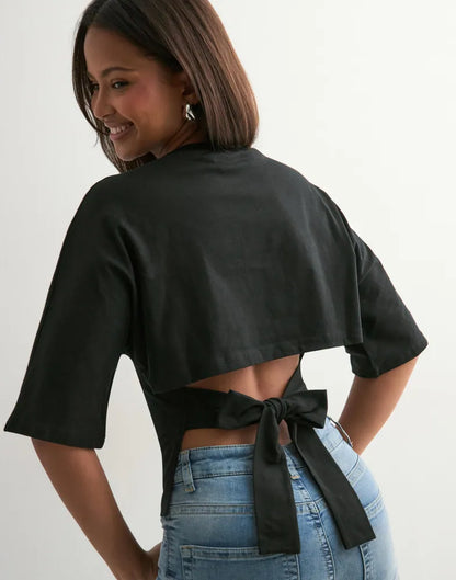 Open Back Tie Tee