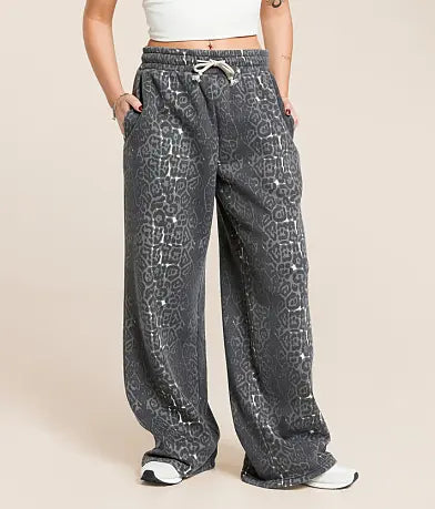 Washed Cheetah Sweatpants