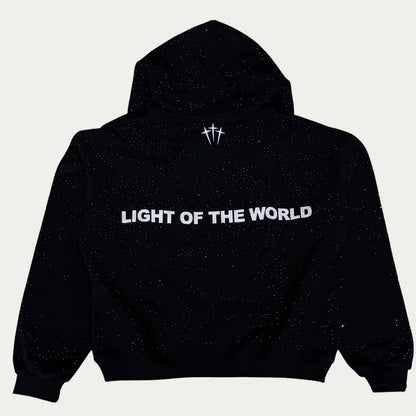 JESUS IS THE LIGHT RHINESTONE HOODIE
