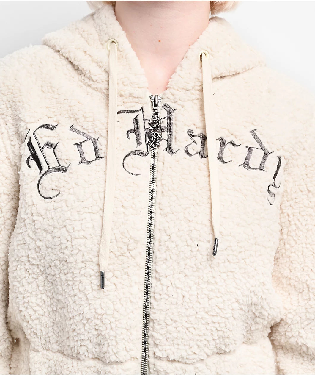 Ivory Sherpa Zip Hoodie