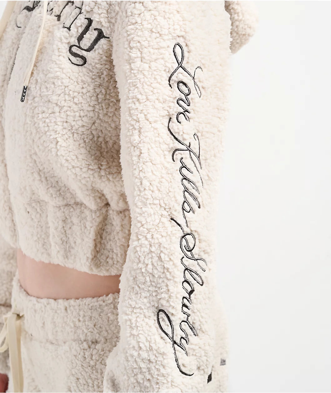 Ivory Sherpa Zip Hoodie