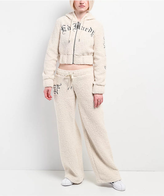 Ivory Sherpa Sweatpants