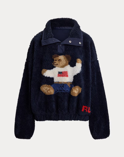 Teddy Flag Knit Sherpa