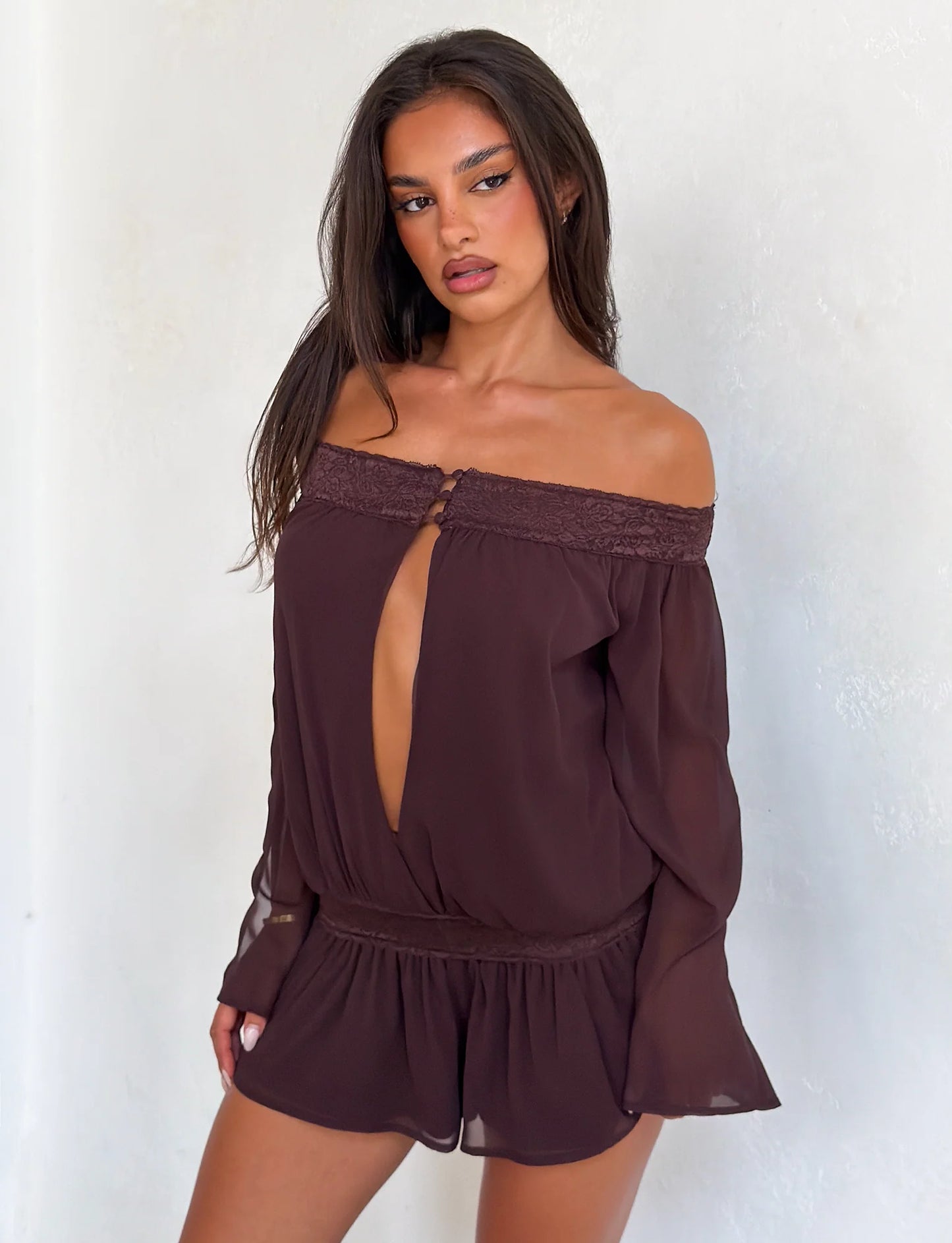 Tessia Off Shoulder Playsuit